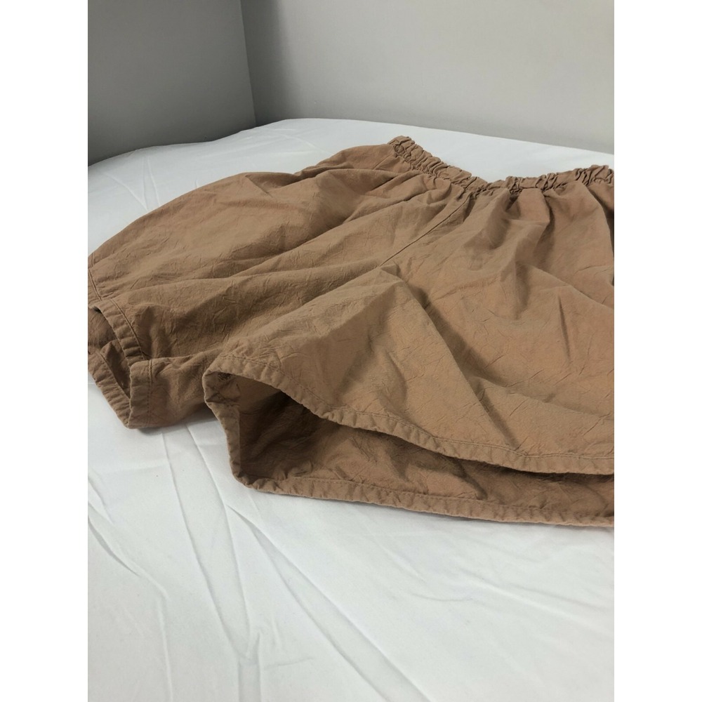 Prior Womens Size Small Tan Brown Shorts Balloon Side Slit Preowned - Picture 3 of 8